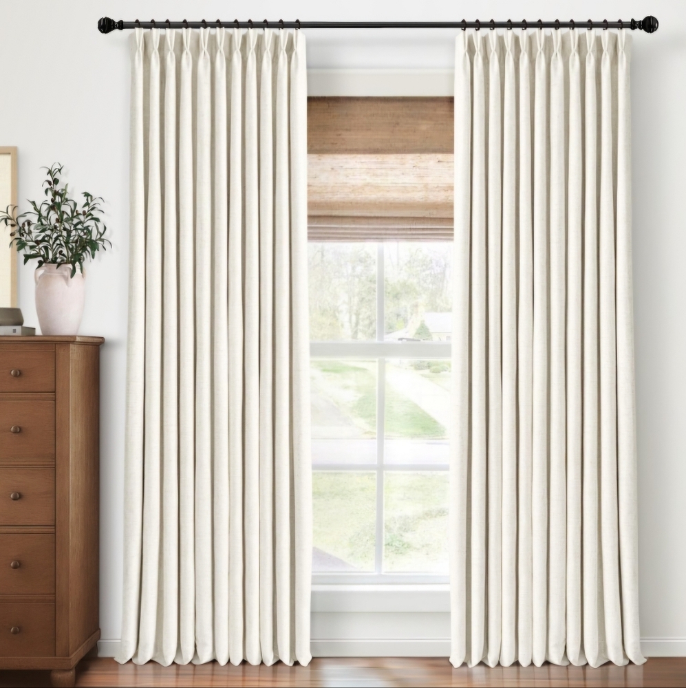 Sophisticated Pinch Pleat Cream Drapes